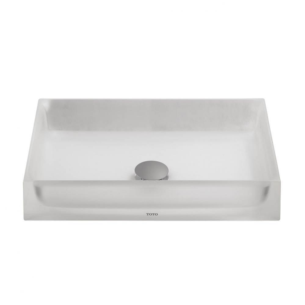Toto® Luminist™ Rectangular Vessel Bathroom Sink, Frosted White