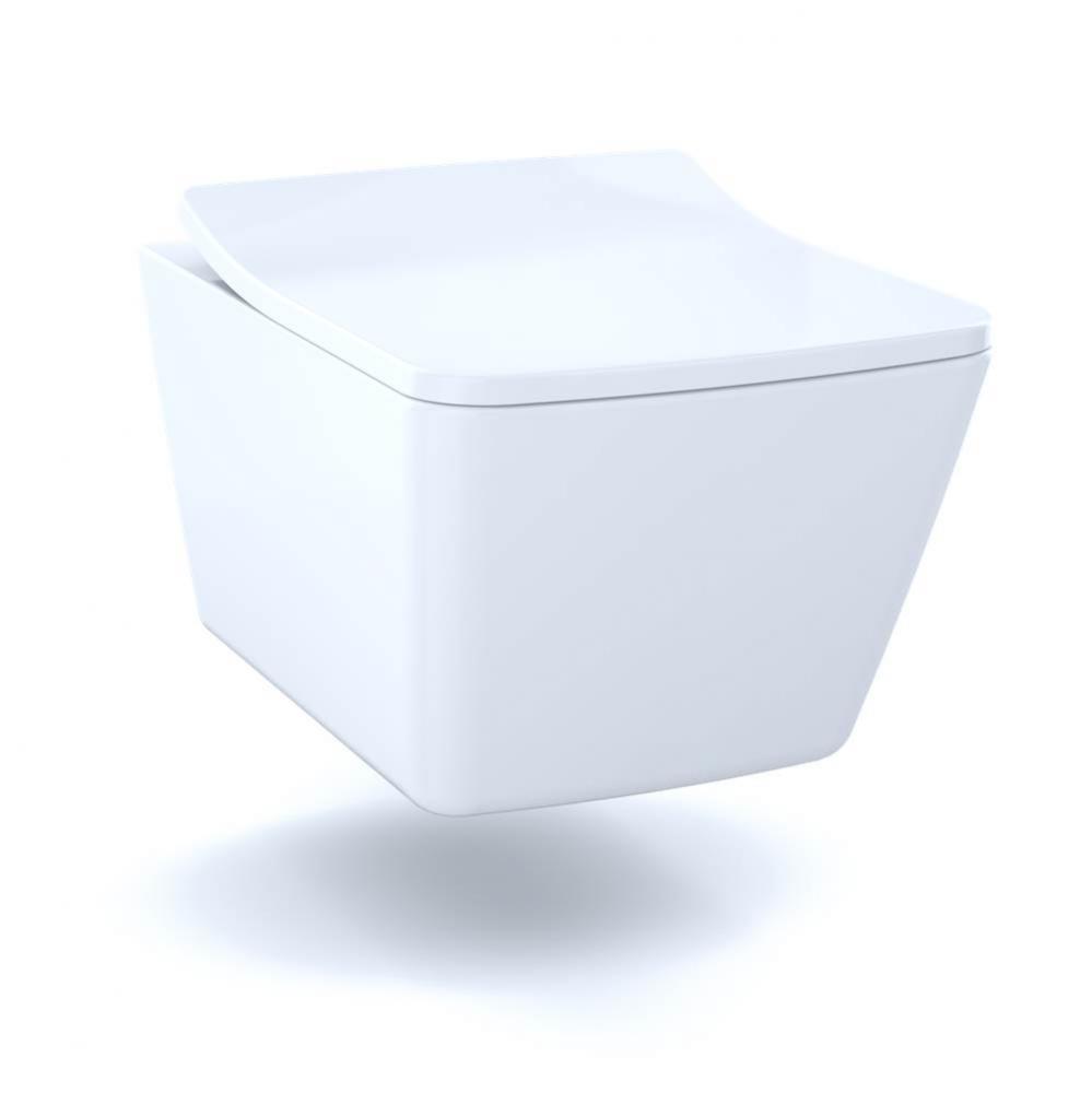 Toto® Sp Wall-Hung Contemporary Square-Shape Dual Flush 1.28 And 0.9 Gpf Toilet With Cefionte