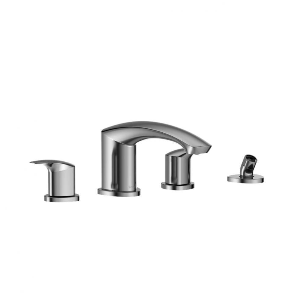 Toto® Gm Two-Handle Deck-Mount Roman Tub Filler Trim With Handshower, Polished Chrome