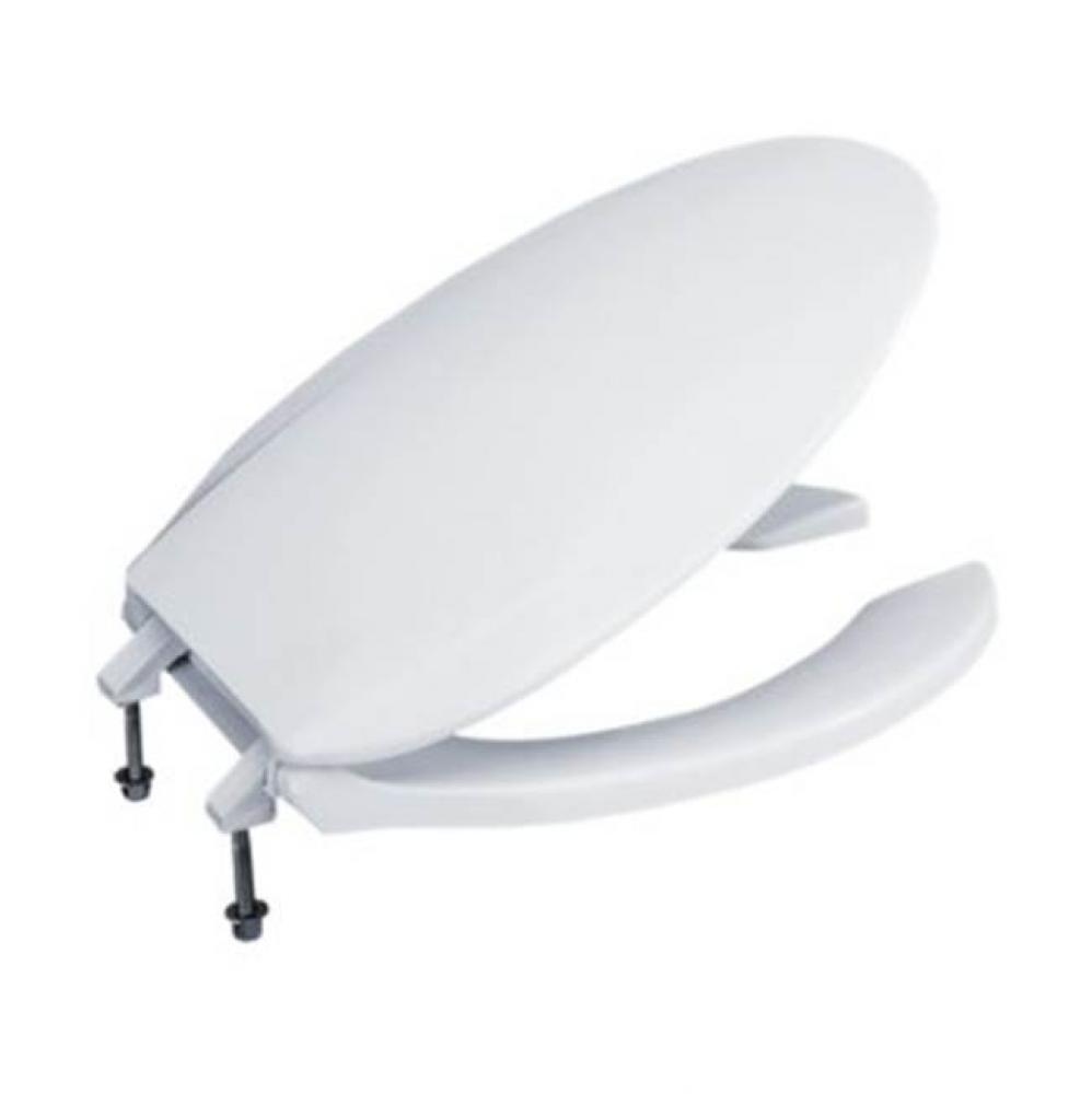 Toto® Elongated Open Front Commerical Toilet Seat With Lid, Cotton White