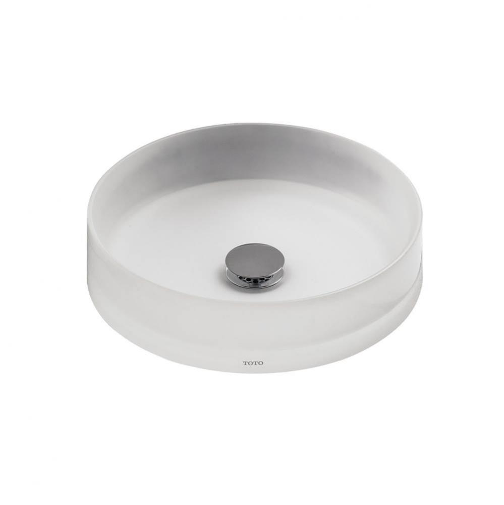 Toto® Luminist™ Round Vessel Bathroom Sink, Frosted White