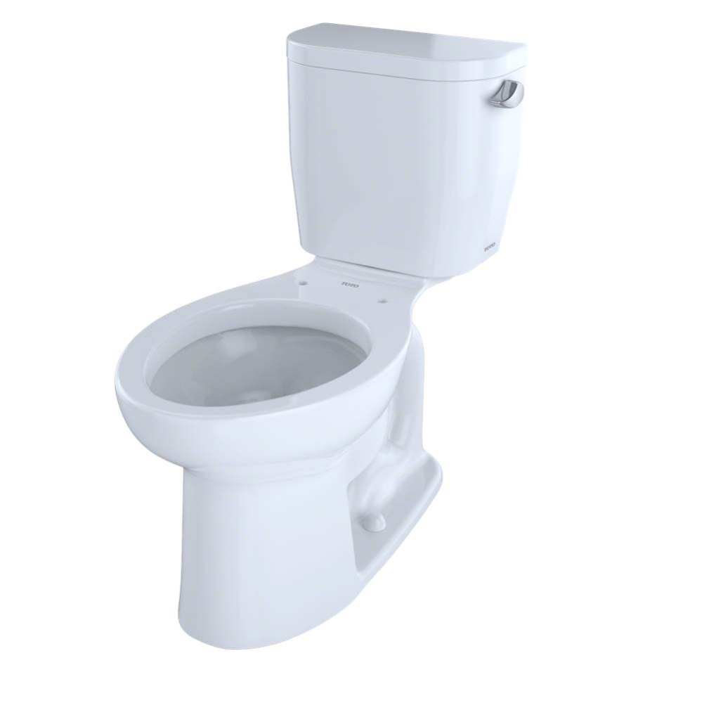 Entrada™ Two-Piece Elongated 1.28 GPF Universal Height Toilet with Right-Hand Trip Lever, Cotton