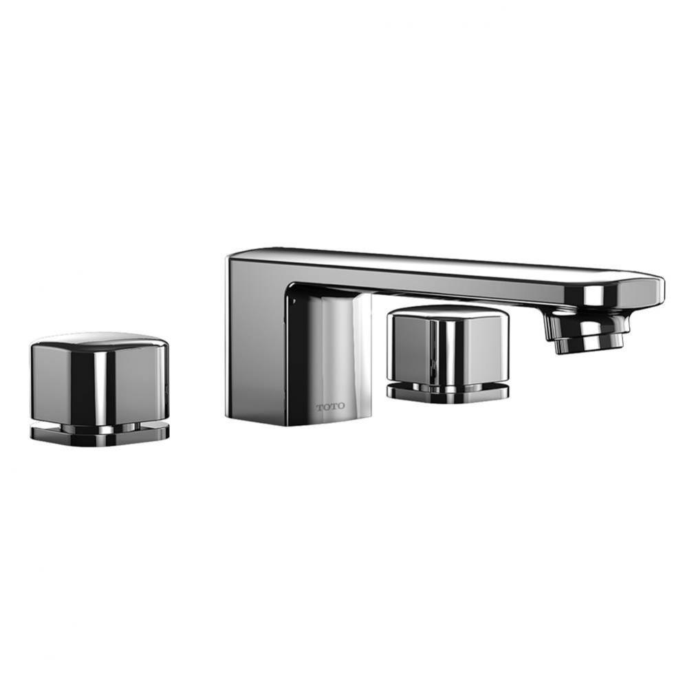 Upton 3Hole Deck Bath Faucet Brass Polished Nickel
