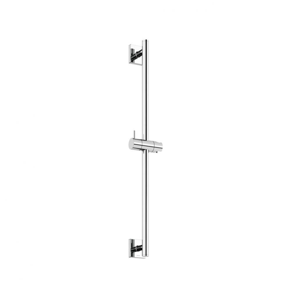 24 Inch Slide Bar for Handshower, Square, Polished Chrome