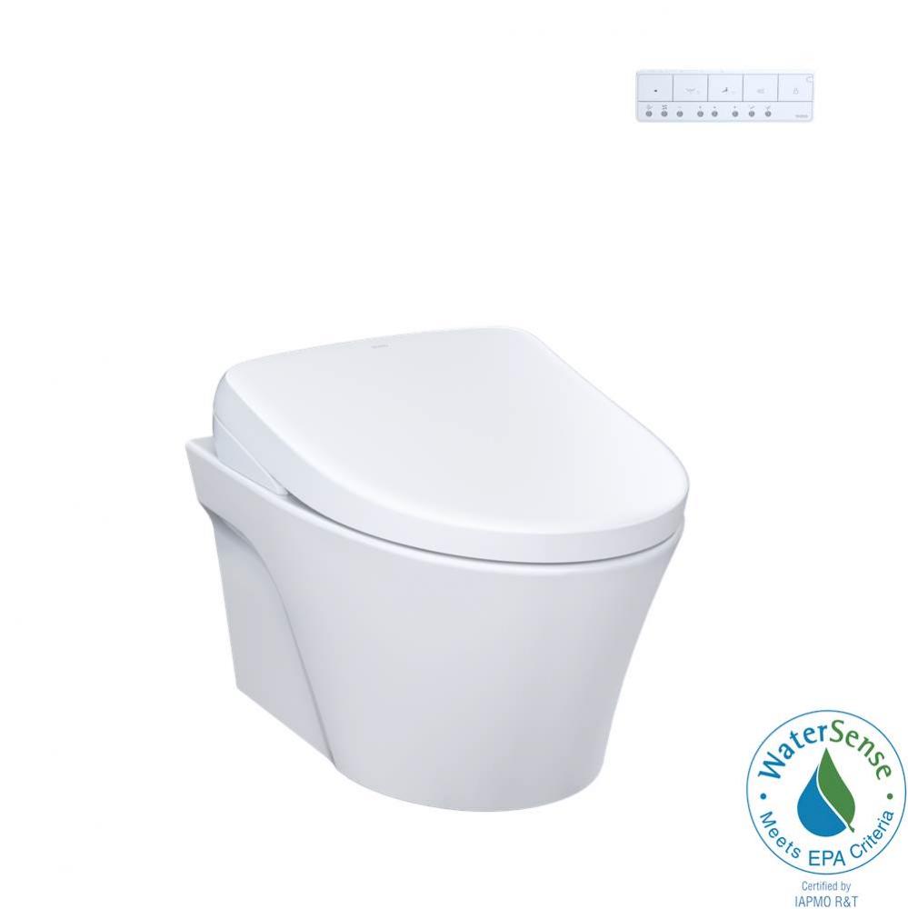 TOTO WASHLET plus AP Wall-Hung Elongated Toilet with S7A Contemporary Bidet Seat and DuoFit In-Wal