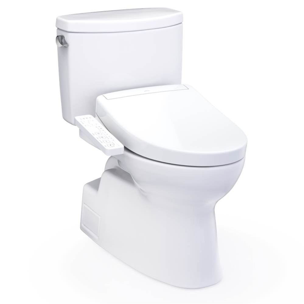 WASHLET+® Vespin® II Two-Piece Elongated 1.28 GPF Toilet and WASHLET+® S2 Bidet Sea