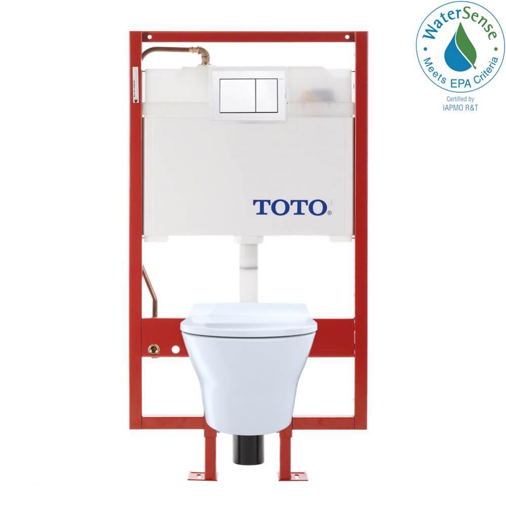 MH™ Wall-Hung D-Shape Toilet and DuoFit® in-wall 0.9 and 1.28 GPF Dual-Flush Tank with Slim