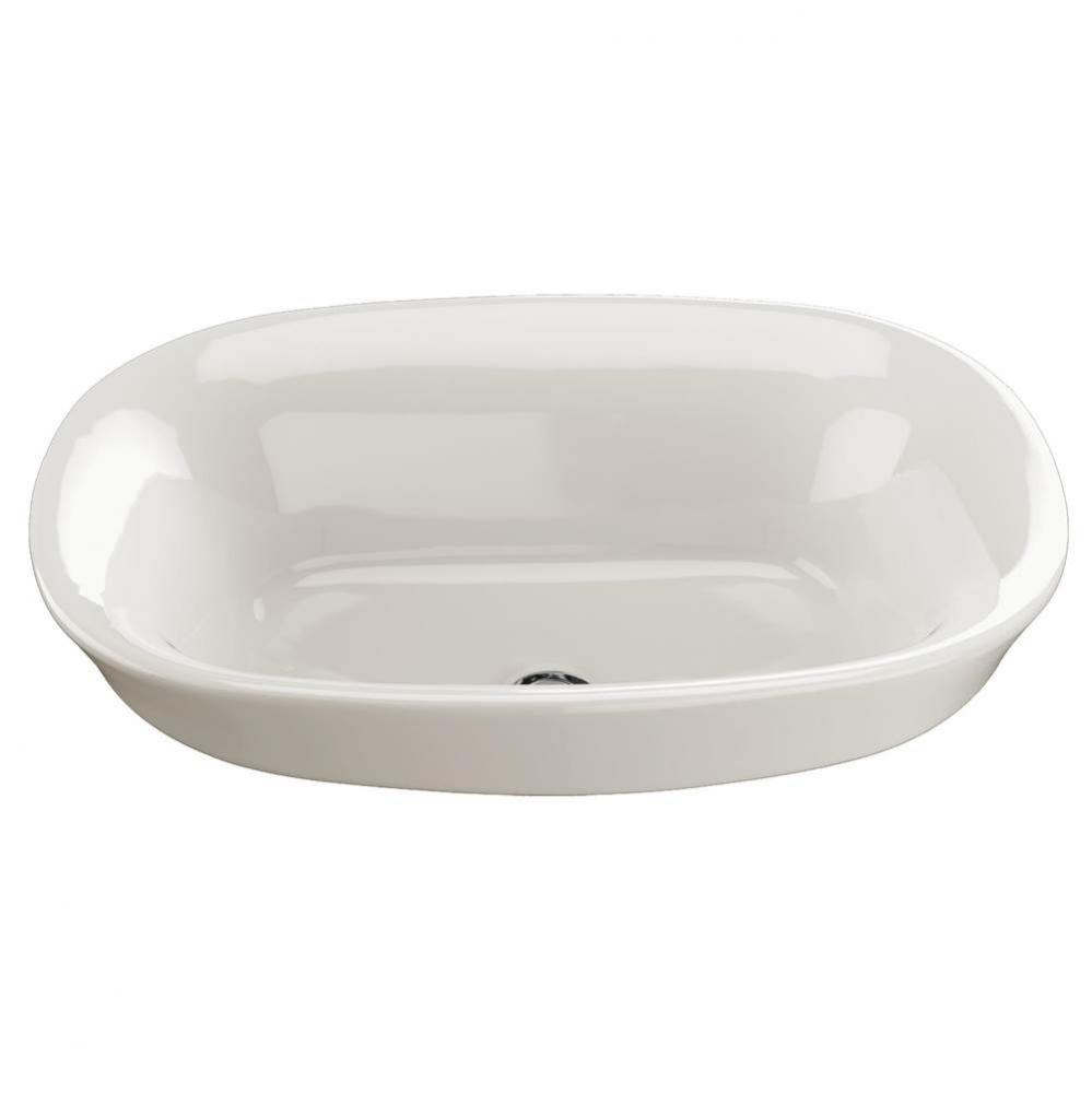 Toto® Maris™ Oval Semi-Recessed Vessel Bathroom Sink With Cefiontect, Colonial White