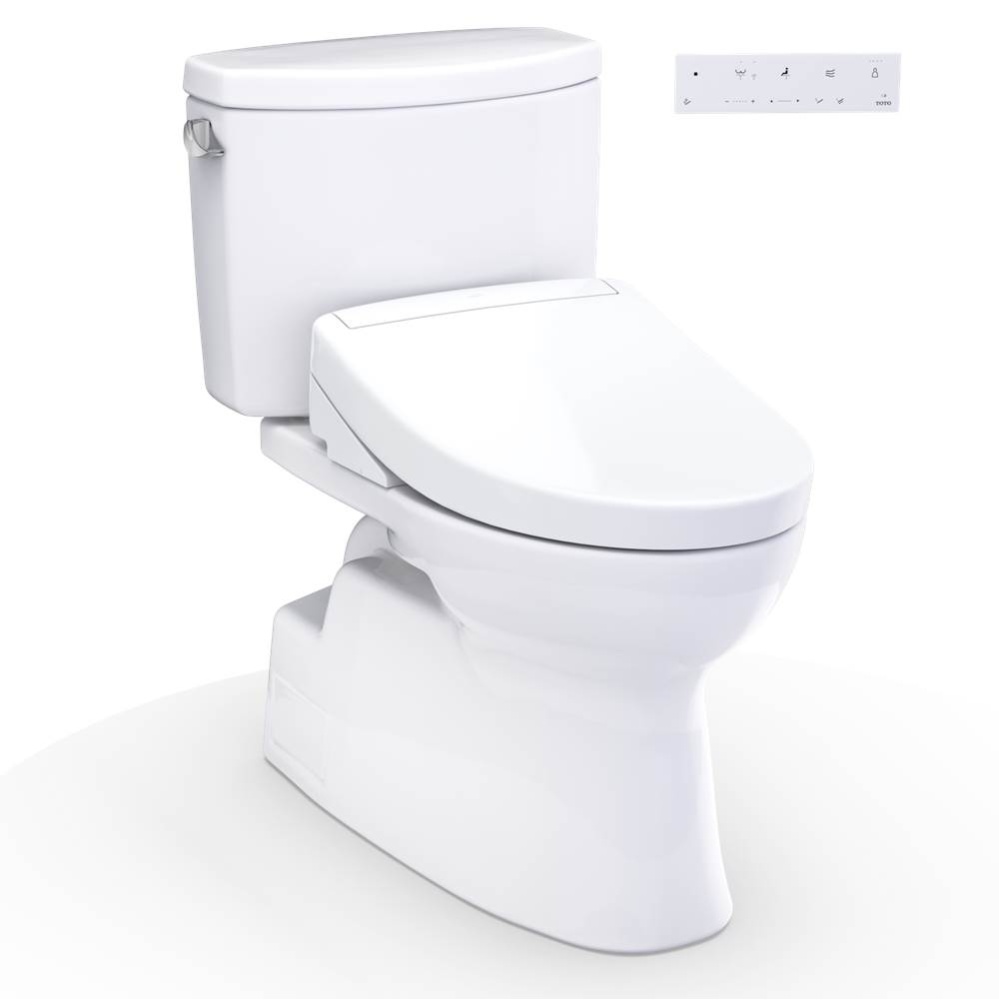 WASHLET+® Vespin® II Two-Piece Elongated 1.28 GPF Toilet and WASHLET+® S5 Bidet Sea