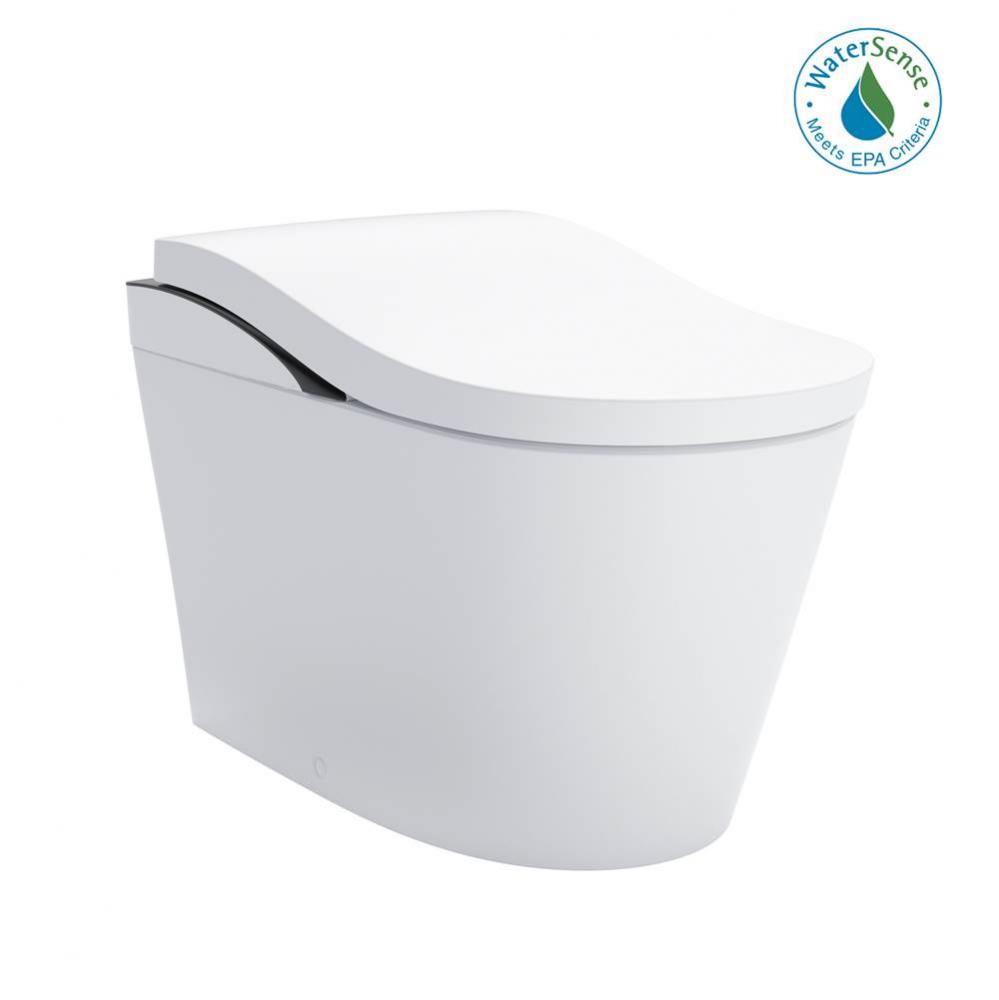 TOTO Neorest LS Dual Flush 1.0 or 0.8 GF Integrated Bidet Toilet, Cotton White with Black Trim - M