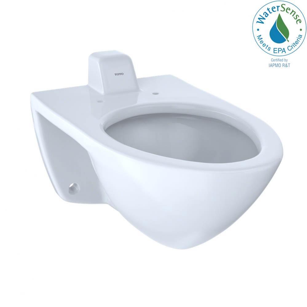 Toto® Elongated Wall-Mounted Flushometer Toilet Bowl With Back Spud, Cotton White