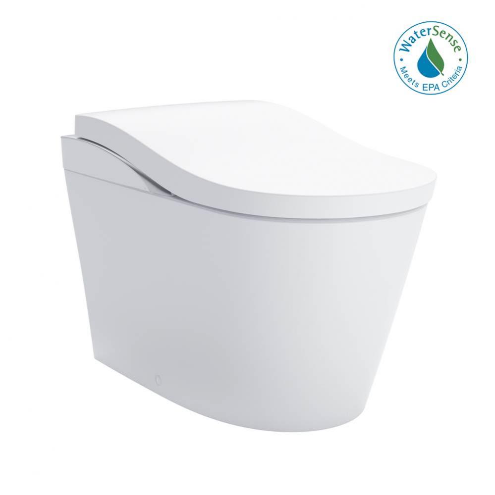 TOTO Neorest LS Dual Flush 1.0 or 0.8 GF Integrated Bidet Toilet, Cotton White with Silver Trim -