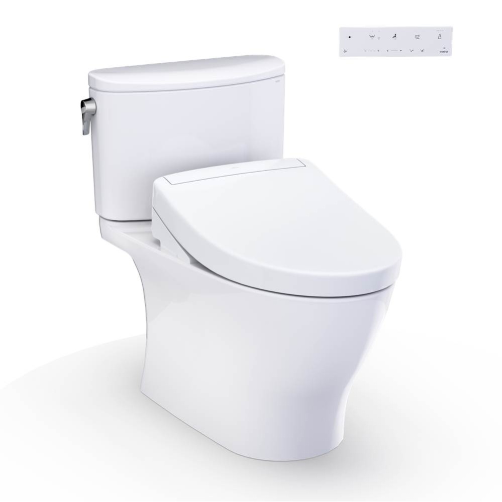 WASHLET®+ Nexus® Two-Piece Elongated 1.28 GPF Toilet with S5 Bidet Seat, Cotton White