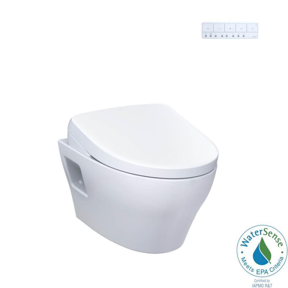 TOTO WASHLET plus EP Wall-Hung Elongated Toilet with S7 Contemporary Bidet Seat and DuoFit In-Wall