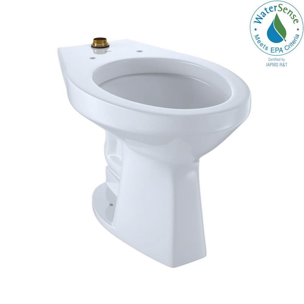 Toto® Elongated Floor-Mounted Flushometer Ada Compliant Toilet Bowl With Top Spud, Cotton Whi