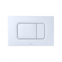 Toto YT920#WH - Toto® Dual Flush Rectangle Push Button Plate For Select Duofit In-Wall Tank Unit, White Matte