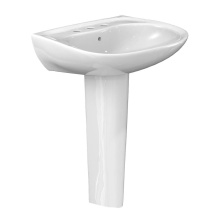 Toto LPT242.8G#01 - Prominence® Oval Basin Pedestal Bathroom Sink with CEFIONTECT for 8 inch Center Faucets, Cott