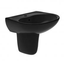 Toto LHT241#51 - Supreme® Oval Wall-Mount Bathroom Sink and Shroud for Single Hole Faucets, Ebony