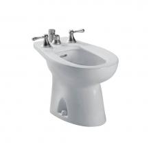 Toto BT500B#11 - Toto® Piedmont® Deck Mount Vertical Spray Flushing Rim Bidet, Colonial White