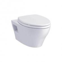 Toto CT428CFG#01 - EP Wall-Hung Elongated Toilet Bowl with Skirted Design and CEFIONTECT, Cotton White