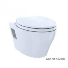 Toto CT428CFGT40#01 - EP WASHLET+ Ready Wall-Hung Elongated Toilet Bowl with Skirted Design and CEFIONTECT, Cotton White