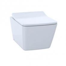 Toto CT449CFGT60#01 - SP WASHLET®+ Wall-Hung Toilet Bowl 1.28 and 0.9 GPF with CEFIONTECT, Cotton White - CT449CFGT