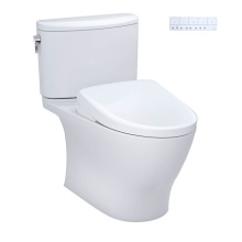 Toto MW4424726CUFGA#01 - WASHLET®+ Nexus® 1G® Two-Piece Elongated 1.0 GPF Toilet with Auto Flush S7 Contempo