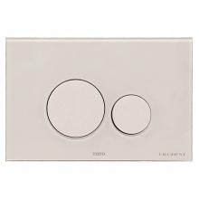 Toto YT994#WH - Toto®  Round Push Button Plate For Neorest In-Wall Tank Unit, White Glass