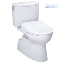 Toto MW4744736CEFG#01 - WASHLET®+ Vespin® II Two-Piece Elongated 1.28 GPF Toilet and WASHLET®+ S7A Contempo