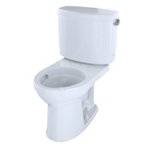 Toto CST453CEFRG#01 - Drake® II Two-Piece Round 1.28 GPF Universal Height Toilet with CEFIONTECT and Right-Hand Tri