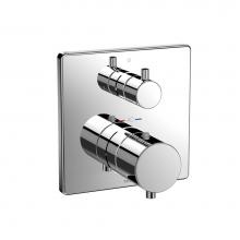 Toto TBV02404U#CP - Toto® Square Thermostatic Mixing Valve With Two-Way Diverter Shower Trim, Polished Chrome