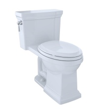 Toto MS814224CEFG#01 - Promenade® II One-Piece Elongated 1.28 GPF Universal Height Toilet with CEFIONTECT, Cotton Wh