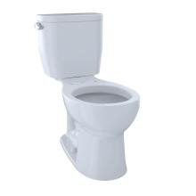 Toto CST243EF#01 - Entrada™ Two-Piece Round 1.28 GPF Universal Height Toilet, Cotton White