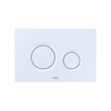 Toto YT930#WH - Toto® Dual Flush Round Push Button Plate For Select Duofit In-Wall Tank Unit, White Matte
