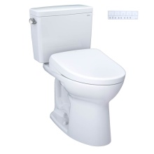 Toto MW7764736CEFGA#01 - Drake® WASHLET®+ Two-Piece Elongated 1.28 GPF Universal Height TORNADO FLUSH® Toile