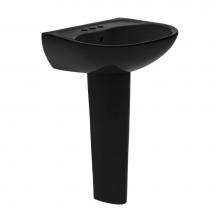 Toto LPT241.4#51 - Supreme® Oval Basin Pedestal Bathroom Sink for4 Inch Center Faucets, Ebony