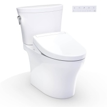Toto MW4483446CEMFGN#01 - WASHLET®+ Aquia IV® Arc Two-Piece Elongated Dual Flush 1.28 and 0.9 GPF Toilet with S5 B