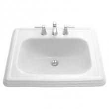 Toto LT531.4#01 - Toto® Promenade® Rectangular Self-Rimming Drop-In Bathroom Sink For 4 Inch Center Faucet