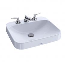 Toto LT415.8G#01 - Toto® Arvina™ Rectangular 20'' Vessel Bathroom Sink With Cefiontect For 8 Inch Ce