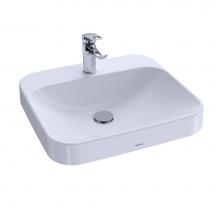 Toto LT415G#01 - Toto® Arvina™ Rectangular 20'' Vessel Bathroom Sink With Cefiontect For Single Ho