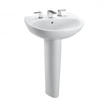 Toto LPT242.8G#01 - Toto® Prominence® Oval Basin Pedestal Bathroom Sink With Cefiontect For 8 Inch Center Fa