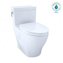 Toto MS626124CEFG#11 - Toto Aimes Washlet+ One-Piece Elongated 1.28 Gpf Universal Height Skirted Toilet With Cefiontect,