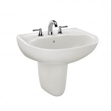 Toto LHT241.8G#11 - Toto® Supreme® Oval Wall-Mount Bathroom Sink With Cefiontect And Shroud For 8 Inch Cente
