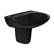 Toto LHT242#51 - Prominence® Oval Wall-Mount Bathroom Sink and Shroud for Single Hole Faucets, Ebony