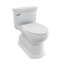 Toto MS964124CEFG#01 - Soirée® One Piece Elongated 1.28 GPF Universal Height Skirted Toilet with CeFiONtect, Co