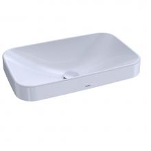 Toto LT426G#01 - Toto® Arvina™ Rectangular 23'' Vessel Bathroom Sink With Cefiontect, Cotton White