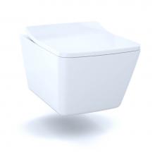 Toto CT449CFG#01 - Toto® Sp Wall-Hung Contemporary Square-Shape Dual Flush 1.28 And 0.9 Gpf Toilet With Cefionte