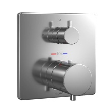Toto TBV02403U#CP - Square Thermostatic Mixing Valve with Volume Control Shower Trim, Polished Chrome