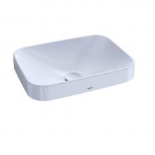 Toto LT425G#01 - Toto® Arvina™ Rectangular 20'' Vessel Bathroom Sink With Cefiontect, Cotton White