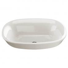 Toto LT480G#11 - Toto® Maris™ Oval Semi-Recessed Vessel Bathroom Sink With Cefiontect, Colonial White